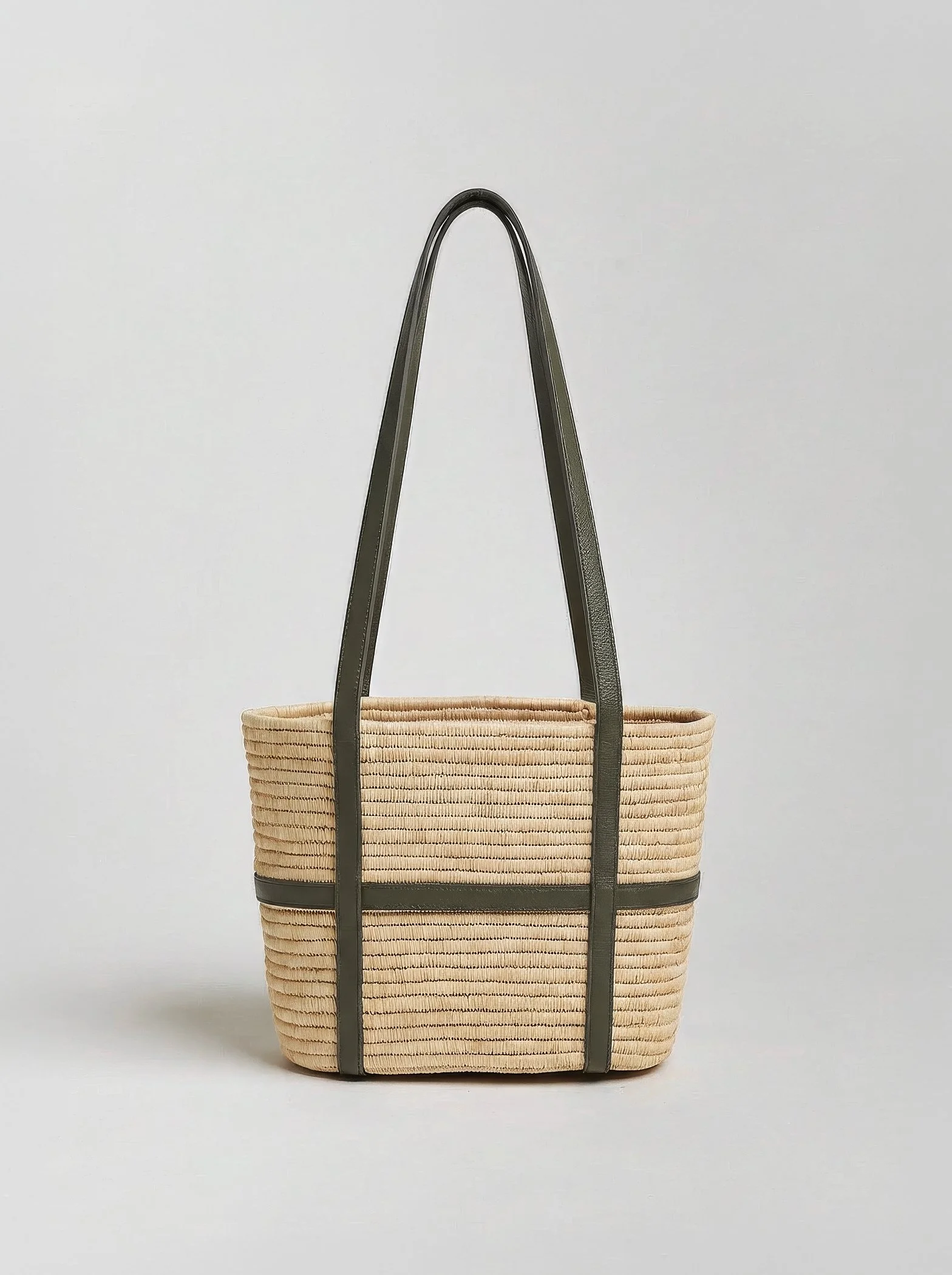 The Day Bask — Luxury Structured Raffia Basket Bag | $295 | Bask